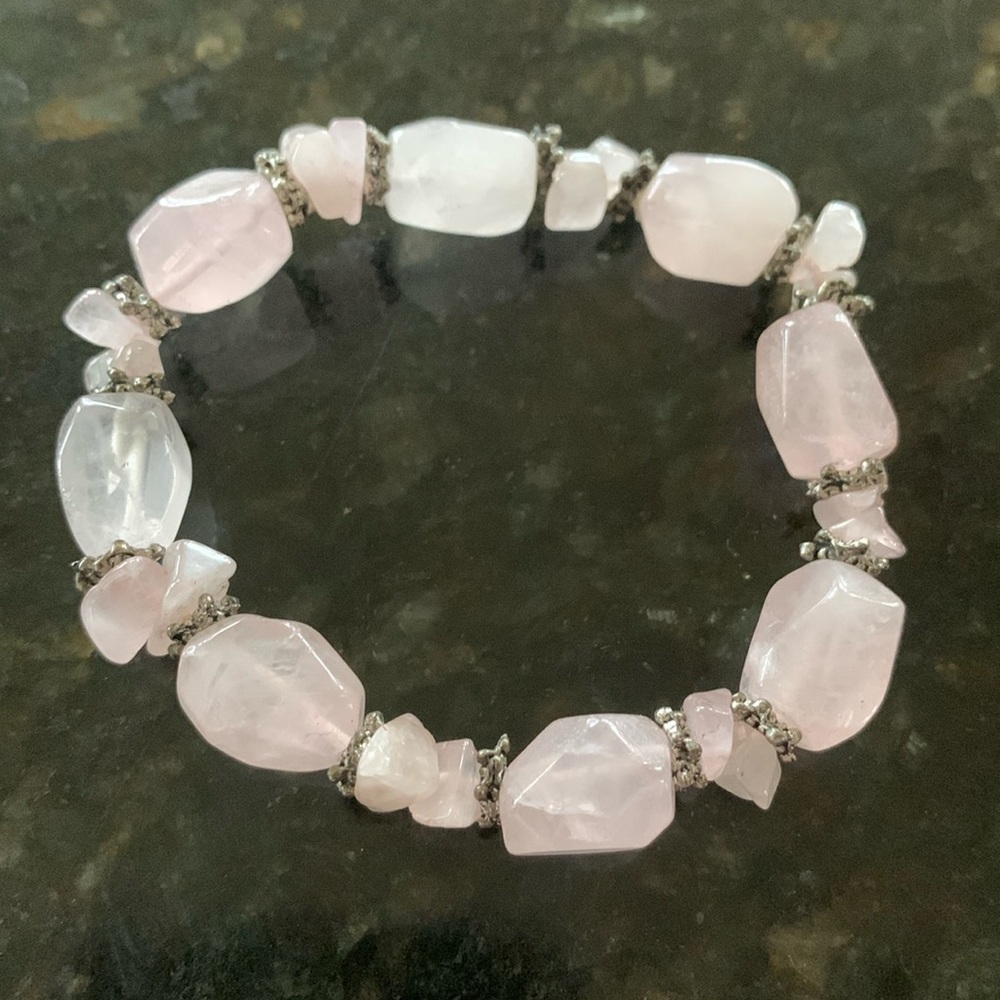 Trisha Waldron Rose Quartz Stretch Bracelet